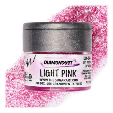 Light Pink Edible Glitter for Drinks, Cocktails, Cake Decorating, Strawberries, Chocolates & More | ...