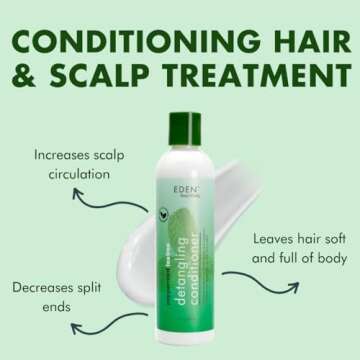 EDEN BodyWorks Peppermint Tea Tree Conditioner | 8 oz | Refresh & Soothe Scalp, Moisturize & Detangle Hair - Packaging May Vary