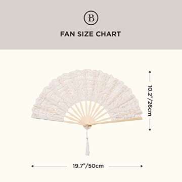 Elegant BABEYOND Cotton Lace Handheld Fan for Parties