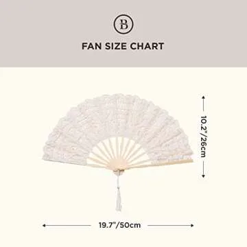 Elegant BABEYOND Cotton Lace Handheld Fan for Parties