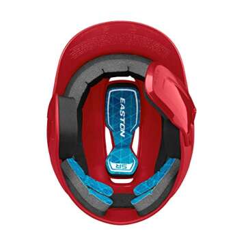 Easton Z5 2.0 Batting Helmet with Jaw Guard in Matte Red