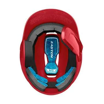 Easton Z5 2.0 Batting Helmet with Jaw Guard in Matte Red