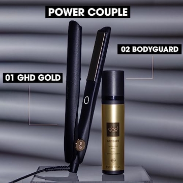 ghd Gold Styler ― 1" Flat Iron Hair Straightener, Professional Ceramic Hair Straightening Styling Tool for Stronger Hair & More Color Protection ― Black