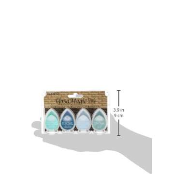 Tsukineko VersaMagic Dew Drop Inkpad of All Kinds, 4-Pack, Seashore
