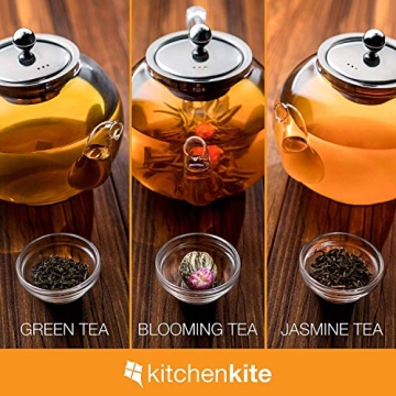 Kitchen Kite Glass Teapot Set - Elegant Tea Maker Gift