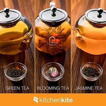Kitchen Kite Glass Teapot Set - Elegant Tea Maker Gift