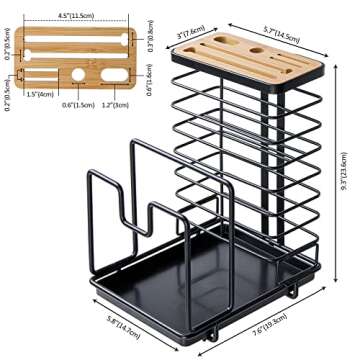 Poeland Kitchen Organizer: 3 in 1 Cutting Board & Knives
