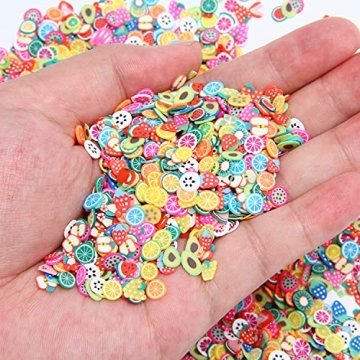 KIMOBER 6000PCS Colorful Polymer Fruit Slices for Crafts