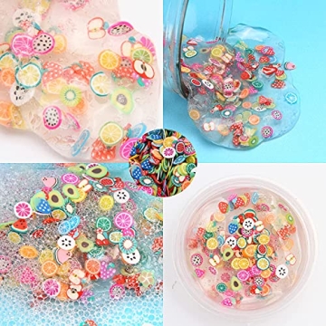 KIMOBER 6000PCS Colorful Polymer Fruit Slices for Crafts