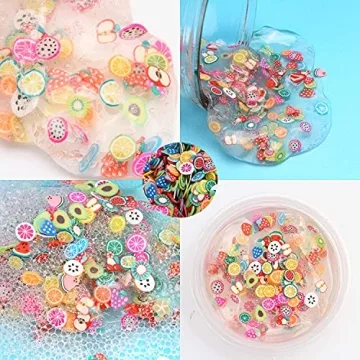 KIMOBER 6000PCS Colorful Polymer Fruit Slices for Crafts