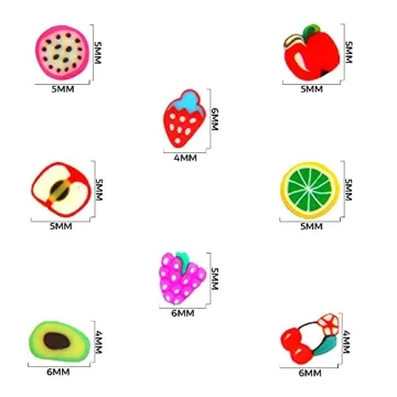 KIMOBER 6000PCS Colorful Polymer Fruit Slices for Crafts