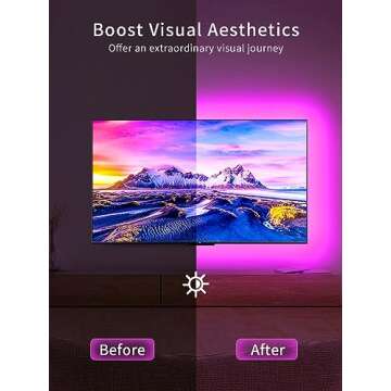 KANTUTOE TV LED Backlight, 9.84ft TV LED Lights for 32-45 Inch, TV Backlight, RGB LED Lights for TV with Remote, Music Sync Bluetooth APP Control TV LED Strip Lights USB Powered for Bedroom