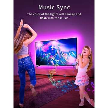 KANTUTOE TV LED Backlight, 9.84ft TV LED Lights for 32-45 Inch, TV Backlight, RGB LED Lights for TV with Remote, Music Sync Bluetooth APP Control TV LED Strip Lights USB Powered for Bedroom