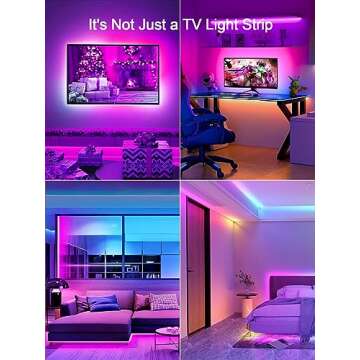 KANTUTOE TV LED Backlight, 9.84ft TV LED Lights for 32-45 Inch, TV Backlight, RGB LED Lights for TV with Remote, Music Sync Bluetooth APP Control TV LED Strip Lights USB Powered for Bedroom