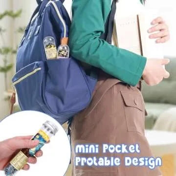 234 Pieces Mini Jigsaw Puzzles for Adults & Kids, 6" x 4" Small Jigsaw Puzzles Capsule Tube Jigsaw Puzzles Intelligent Game, Starry Night Space Astronaut Dusk Village 3 Pack