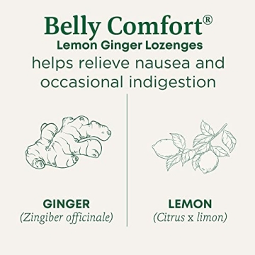 Organic Belly Comfort Lozenges Lemon Ginger for Nausea Relief
