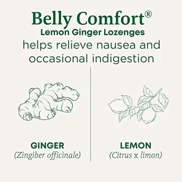 Organic Belly Comfort Lozenges Lemon Ginger for Nausea Relief