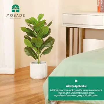 Lifelike 30" Faux Fiddle Leaf Fig Tree in Seagrass Basket