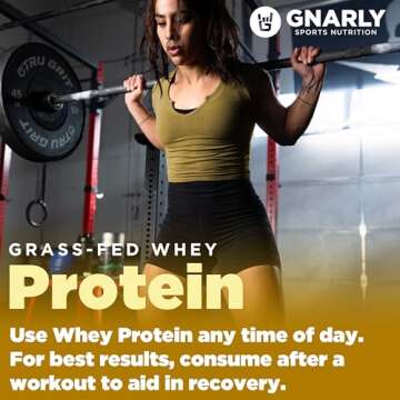 Gnarly Nutrition Vanilla Protein Powder - Grass Fed Whey Powder, NSF Sport Certified, Smooth Taste, Sports Nutrition, Muscle Repair, 25g Protein - Vanilla, 32 Oz