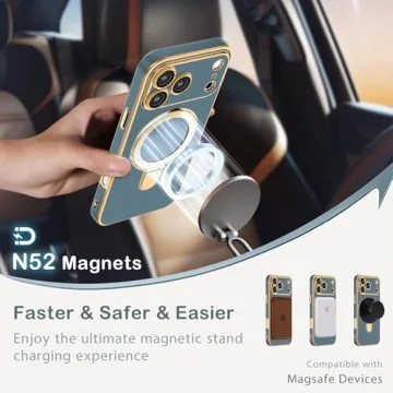 Amzfield iPhone 17 Pro Case with Kickstand and MagSafe