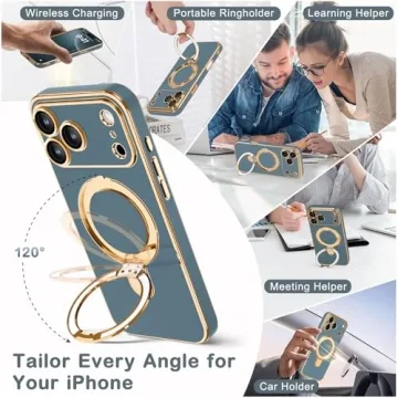 Amzfield iPhone 17 Pro Case with Kickstand and MagSafe