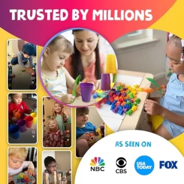 Skoolzy Counting Bears and Stacking Cups Educational Toy Set