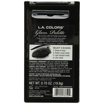 L.A. COLORS 18 Color Eyeshadow Palette in Downtown Brown