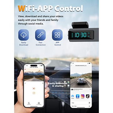 ARIFAYZ 4K Dual Dash Cam with WiFi & 64GB Card