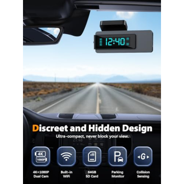 ARIFAYZ 4K Dual Dash Cam with WiFi & 64GB Card
