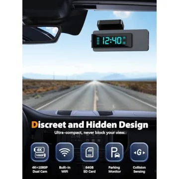 ARIFAYZ 4K Dual Dash Cam with WiFi & 64GB Card