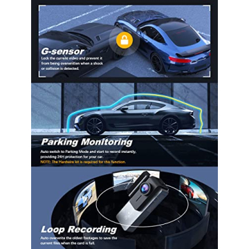 ARIFAYZ 4K Dual Dash Cam with WiFi & 64GB Card