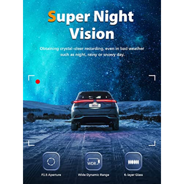 ARIFAYZ 4K Dual Dash Cam with WiFi & 64GB Card