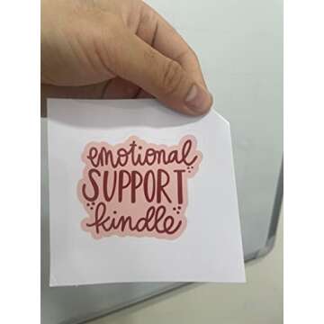 HTLiem Emotional Support Kindle Sticker for Book Lovers