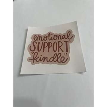 HTLiem Emotional Support Kindle Sticker for Book Lovers