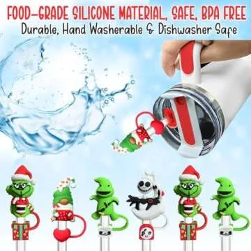 OTOKOHOME Christmas Straw Caps for Stanley Cups - Set of 4