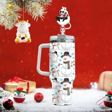 OTOKOHOME Christmas Straw Caps for Stanley Cups - Set of 4