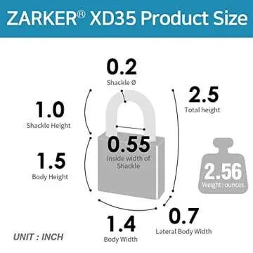Zarker XD35 3-Digit Combination Lock for Multiple Uses