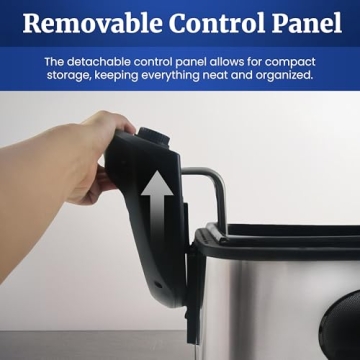 Elite Gourmet Deep Fryer 4.5 Qt 1700W with 3 Baskets