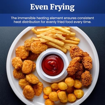 Elite Gourmet Deep Fryer 4.5 Qt 1700W with 3 Baskets