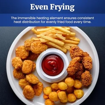 Elite Gourmet Deep Fryer 4.5 Qt 1700W with 3 Baskets