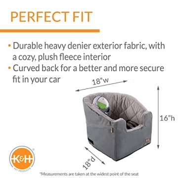 K&H Booster Pet Car Seat for Small Dogs - Safe & Comfortable