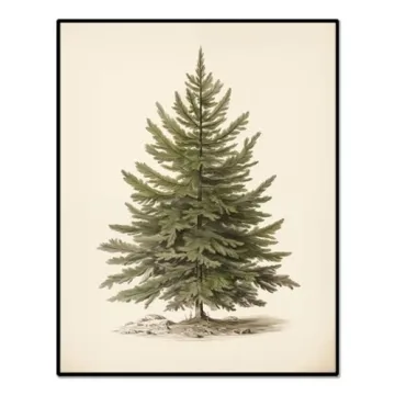 Vintage Christmas Wall Art Print featuring Santa Reading