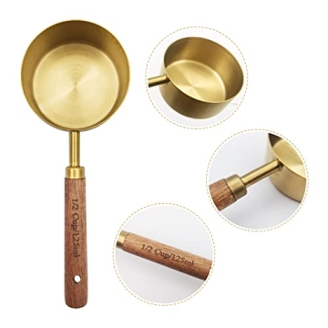 Gold Measuring Cups & Spoons Set for All Cooking Needs
