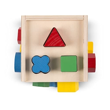 Melissa Doug Wooden Toddler Toys Shape Sorter Rainbow Stacker