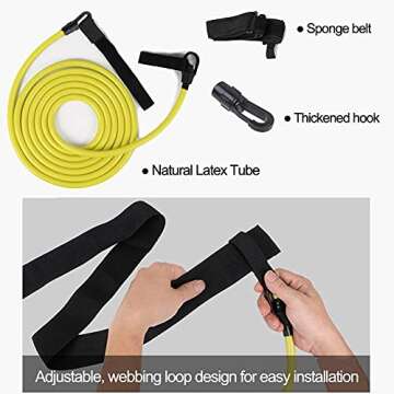 FOOING 4M Swim Tether - Ultimate Swim Training Belt