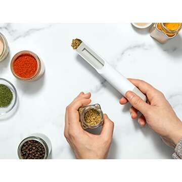 Adjustable Measuring Spoon For Cooking & Baking - Durable Adjustable Measuring Spoon With 9 Stalls (½ Tsp - 1 Tbsp) - Save Kitchen Space & Accurately Measure Ingredients - Adjustable Measure Tool