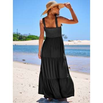 ANRABESS Summer Casual Maxi Beach Dress with Pockets