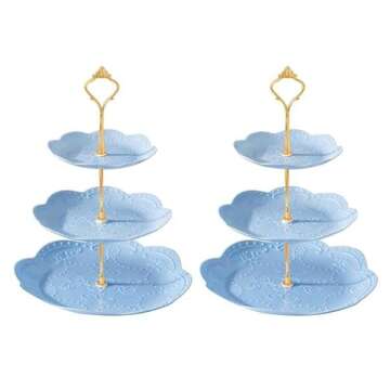 3 Tier Plastic Cupcake Stand for Elegant Dessert Displays