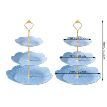 3 Tier Plastic Cupcake Stand for Elegant Dessert Displays
