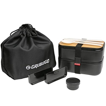 GRUB2GO Premium Bento Lunch Box - 68 Oz Capacity 2023 Exclusive